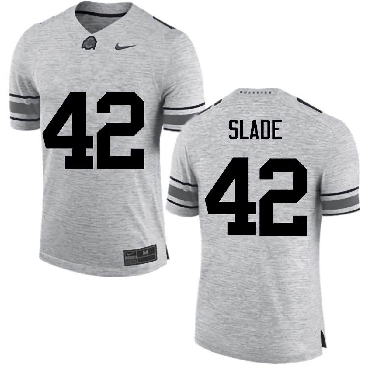 Darius Slade Ohio State Buckeyes Men's NCAA #42 Nike Gray College Stitched Football Jersey ZPD0656ZJ